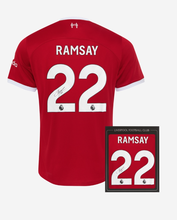 เสื้อลิเวอร์พูล 2023 2024 ลายเซ็นต์ Ramsay 22 พร้อมกล่อง มีใบรับรองของแท้