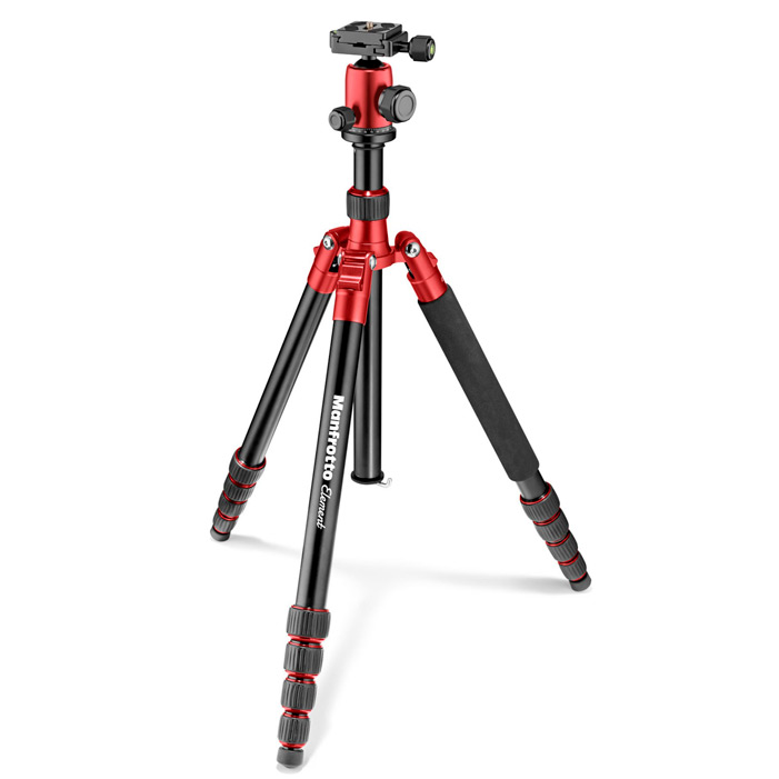 ขาตั้งกล้อง Element Traveller Tripod Big with Ball Head, Red สีเแดง MF-MKEL-B5RDB Manfrotto ประกันศูนย์ 5 ปี