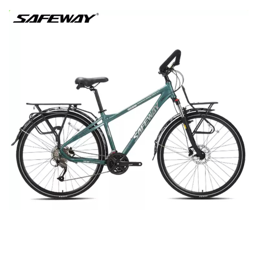 SAFEWAY Tundra T500 Touring Bike 2025 | 700C Aluminum Frame, 21/27/30-Speed Shimano Gears, Butterfly Handlebar