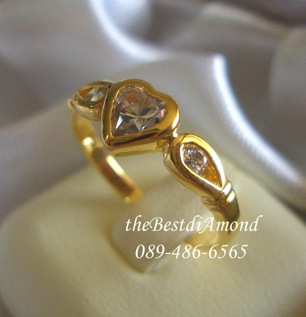 BR018 แหวนหัวใจหุ้มรัก แหวนรูปหัวใจน่ารักๆ ฝังแบบหุ้ม ดูดี ใส่ได้เรื่อยๆไม่เบื่อ ใส่ติดนิ้วได้สบายเลยนะคะ