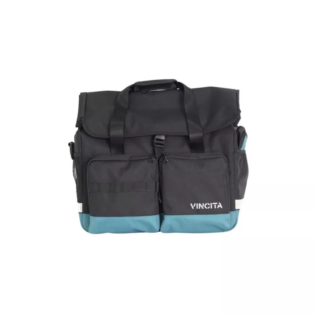 VINCITA B208B-E กระเป๋าสำหรับ Brompton Electric | Voyage Atlas-E Bag | กันน้ำ + ใส่แล็ปท็อปได้ | 23L ขยายความสูงได้ | สีดำ เทา น้ำตาล เขียว ฟ้า