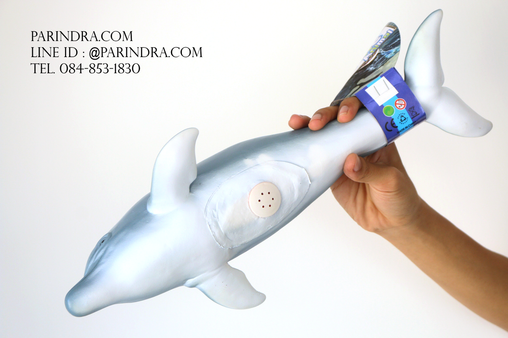 โมเดลปลาโลมา Dolphin แบบยางอ่อนนุ่มนิ่ม ตั้งโชว์สวย ขนาดใหญ่ 16 นิ้ว