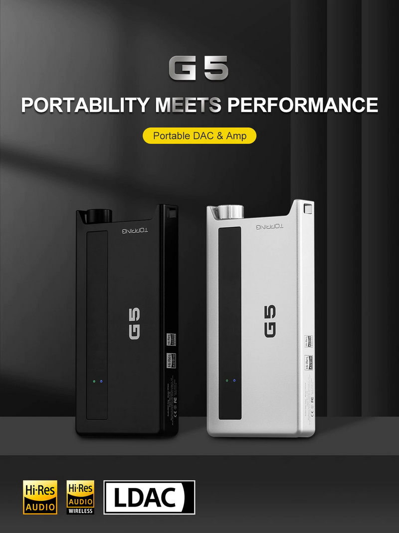 ขาย Topping G5 NFCA DAC/AMP พกพาประสิทธิภาพสูง รองรับ Dual Hi-Res