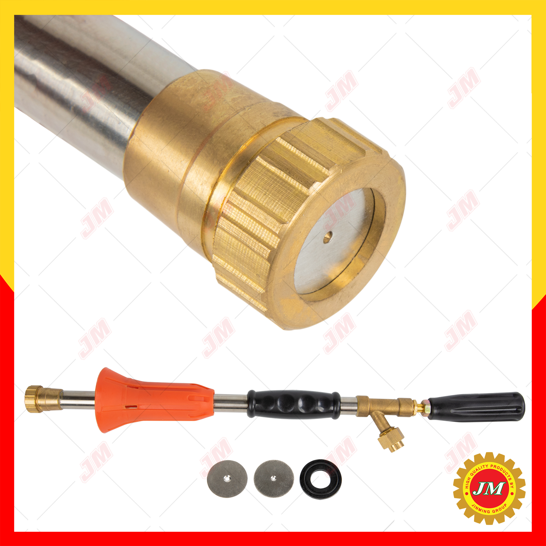 ด้ามพ่นยา หัวตรง มีปลอก ทองเหลืองแท้ ยาว 2 ฟุต แกนสแตนเลส 20มม.