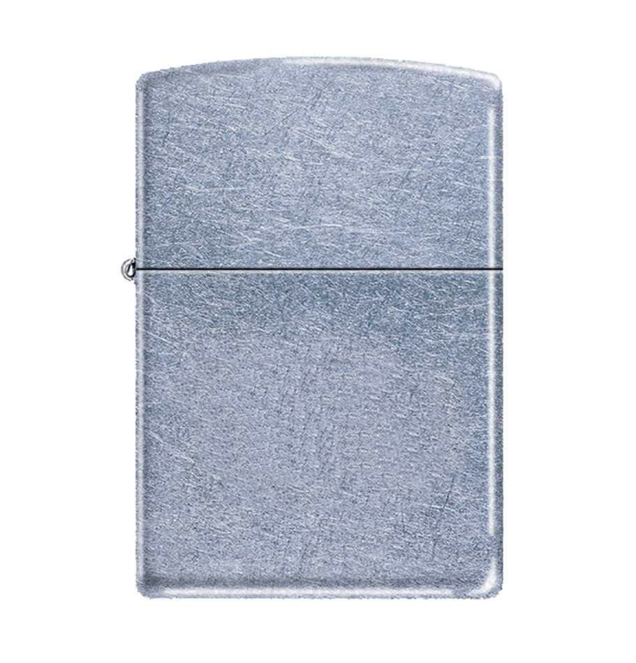 ไฟแช็ค Zippo แท้ สีเงิน Chrome ลายขีดข่วน " Zippo 207, Street Chrome " แท้นำเข้า 100%