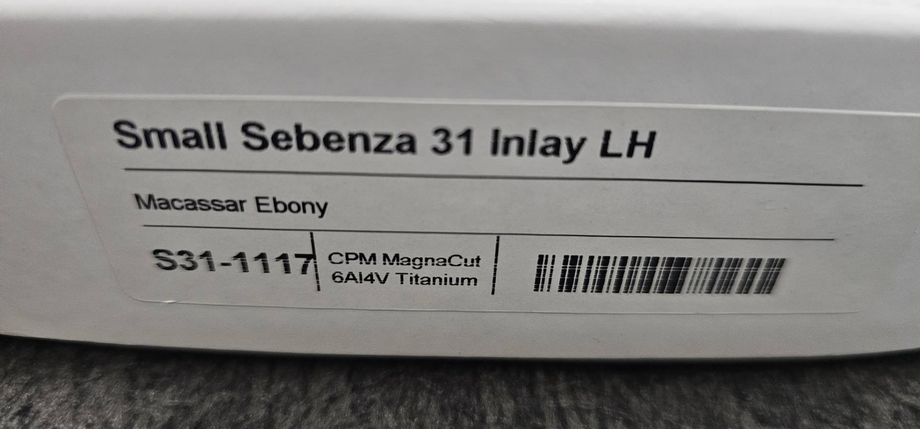 Chris Reeve Small Sebenza 31 Inlay LH Macassar Ebony CPM Magnacut(มือซ้าย)