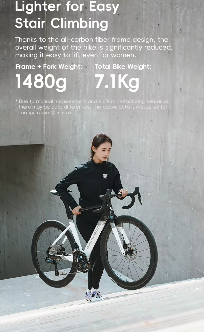ROCKBROS PEGASUS R7170 จักรยานคาร์บอน 2025 | เกียร์ Shimano 105 Di2 ไฟฟ้า | น้ำหนัก 7.5 กก. | ล้อคาร์บอน Ratchet | ไซส์ XS-XXL