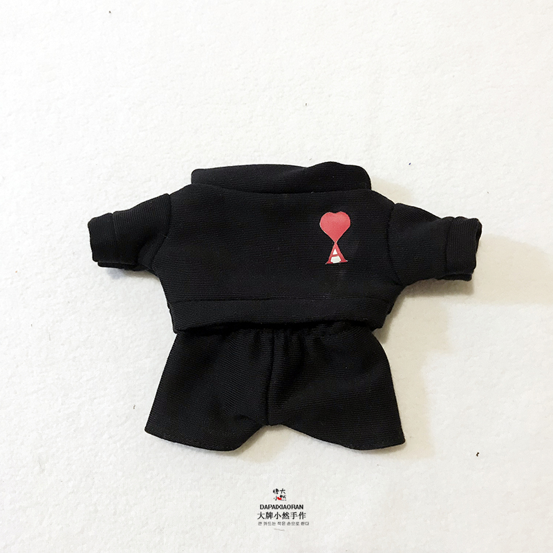 ชุดตุ๊กตา เซียวจ้าน แขนยาวหัวใจ+กางเกง (15,20,30 cm.)