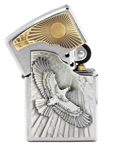 ไฟแช็ค Zippo นกอินทรีย์ บินหาดวงอาทิตย์ "Zippo Eagle Sun Fly #2003192 " แท้นำเข้า 100%