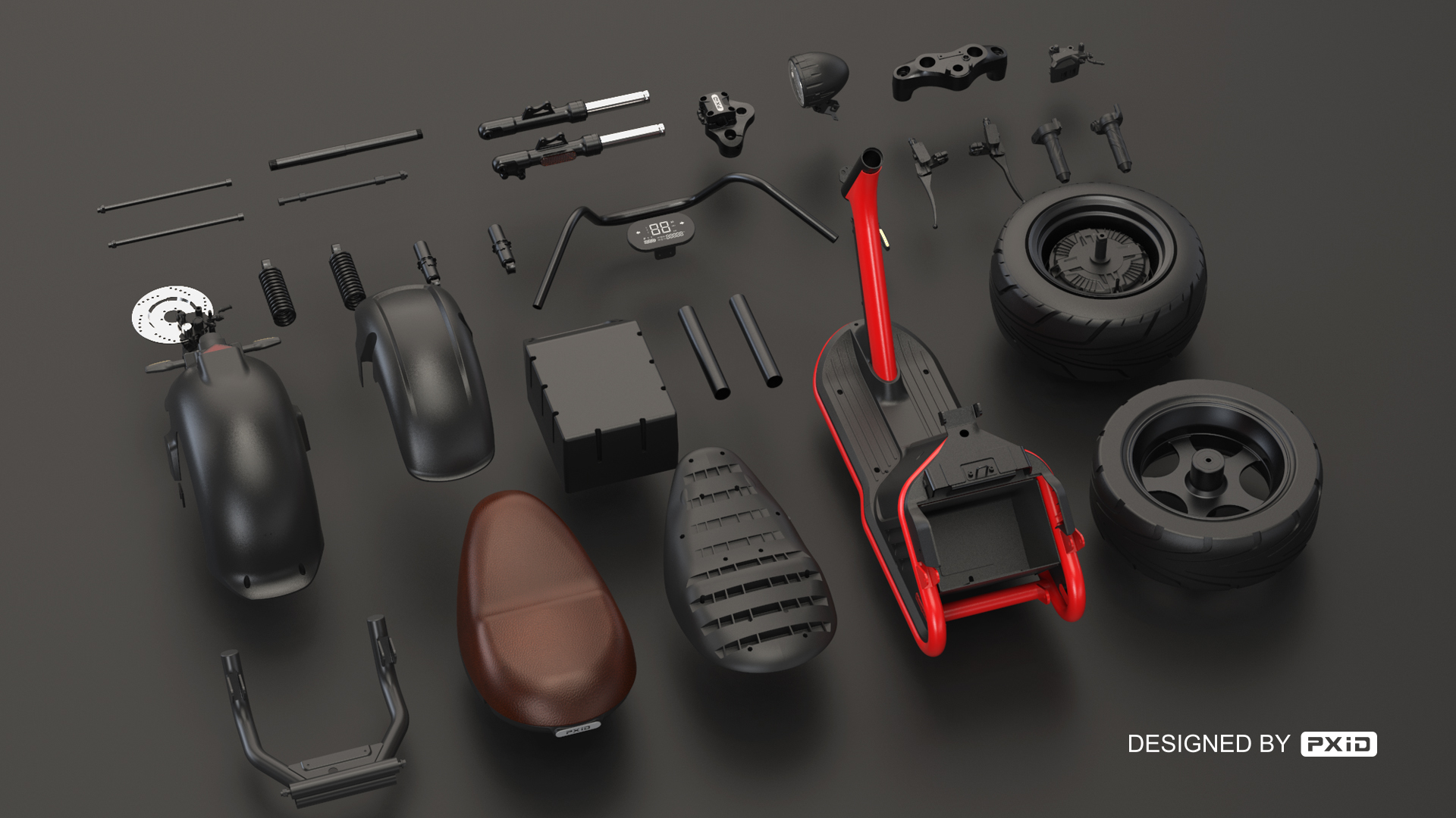 มอเตอร์ไซค์ไฟฟ้า PXID M2 MOTOR-02 สกู๊ตเตอร์ไฟฟ้า ความแรง 1500-3000 วัตต์, ECC/COC 2023