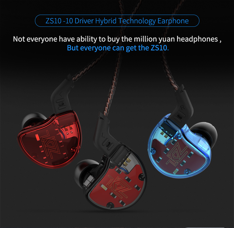 ขาย KZ ZS10 หูฟัง 5Driver 4BA +1Dynamic มาพร้อมสายโมในชุด