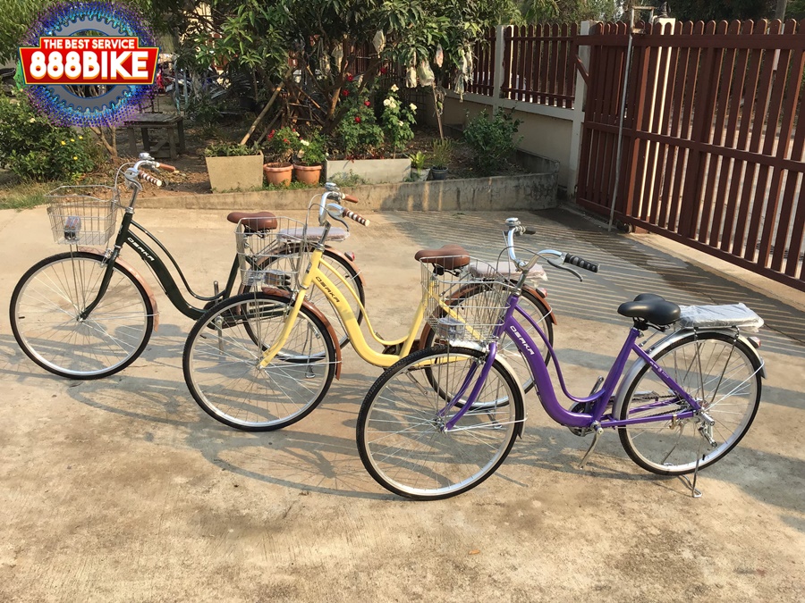 จักรยานแม่บ้าน OSAKA RHINO CITY BIKE พร้อมตะกร้า ไม่มีเกียร์ ล้อ 26นิ้ว