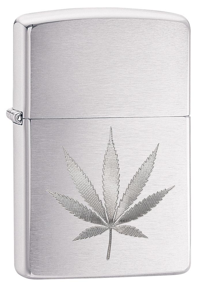 ไฟแช็คซิปโป้ " Zippo 29587 Leaf Design Brushed Chrome Finish Lighter" แท้นำเข้า 100%