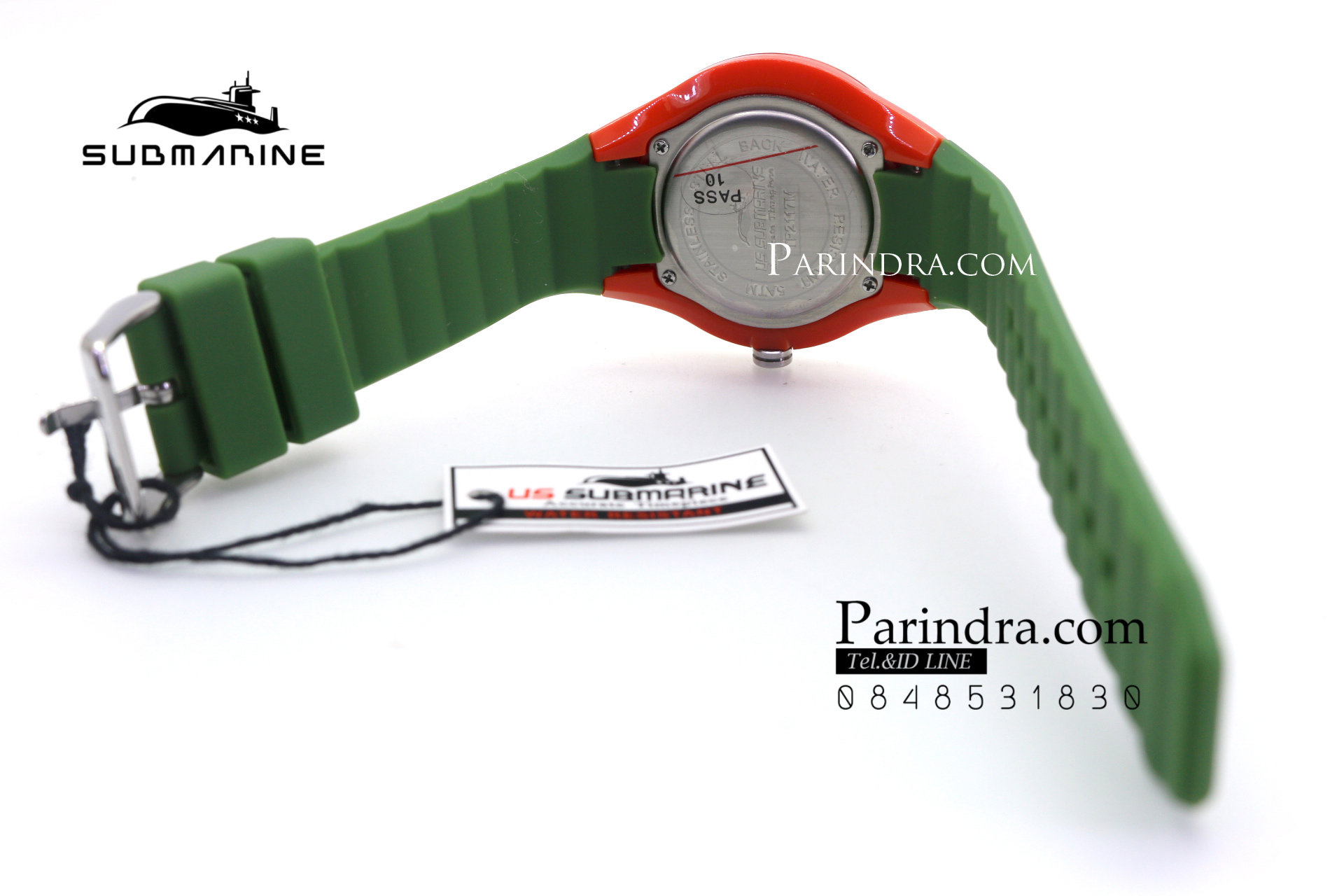 นาฬิกา US submarine Standard ของแท้ 100% รุ่น TP2117M สีเขียวตัดส้ม