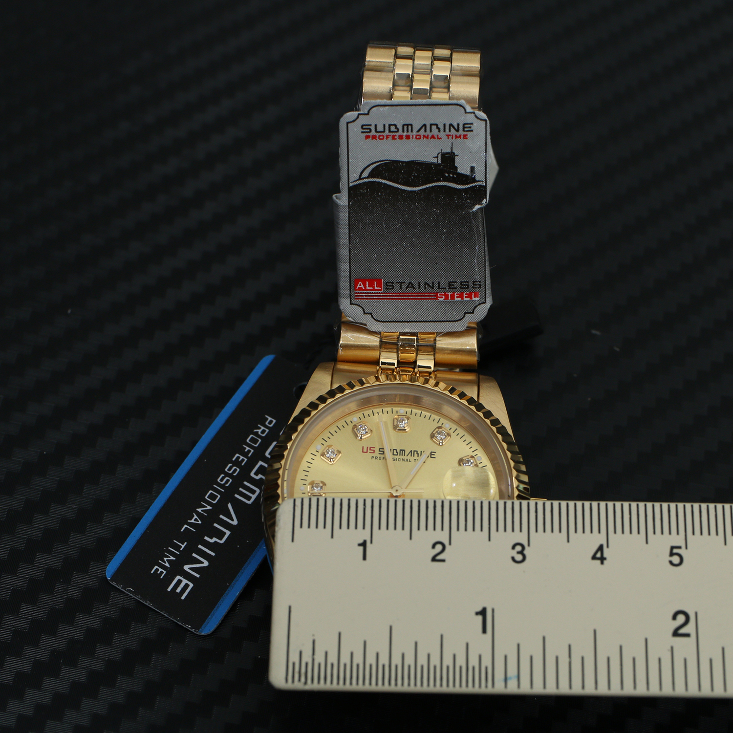 นาฬิกา US submarine Professional Time แสตนเลนแท้เกรดดี เรือนทอง รุ่น SUB108M D