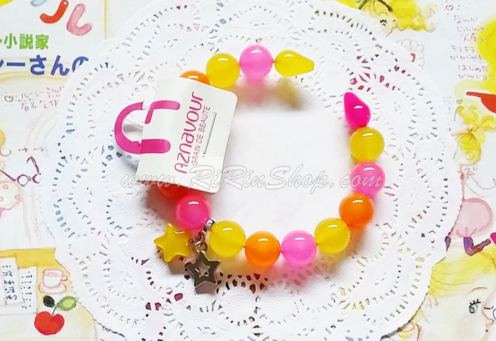 Aznavour กำไลข้อมือเซลลูโลสจี้ดาว (Yellow)