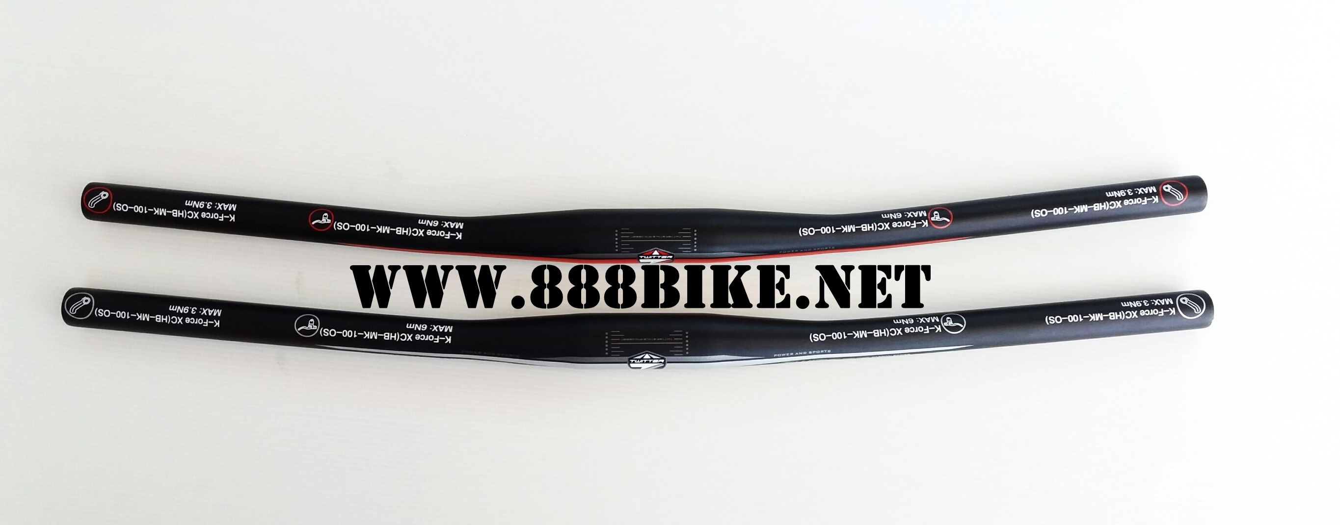 แฮนด์จักรยาน อลูมิเนียม TWITTER, TW,S217 ยาว 620 มม (OVER 31.8MM.)