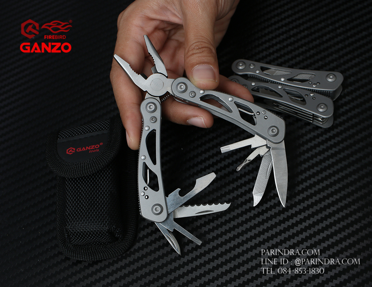 คีมอเนกประสงค์ Multi-Tools Ganzo รุ่น G104S สีเงินไทเทเนี่ยม ของแท้ 100%