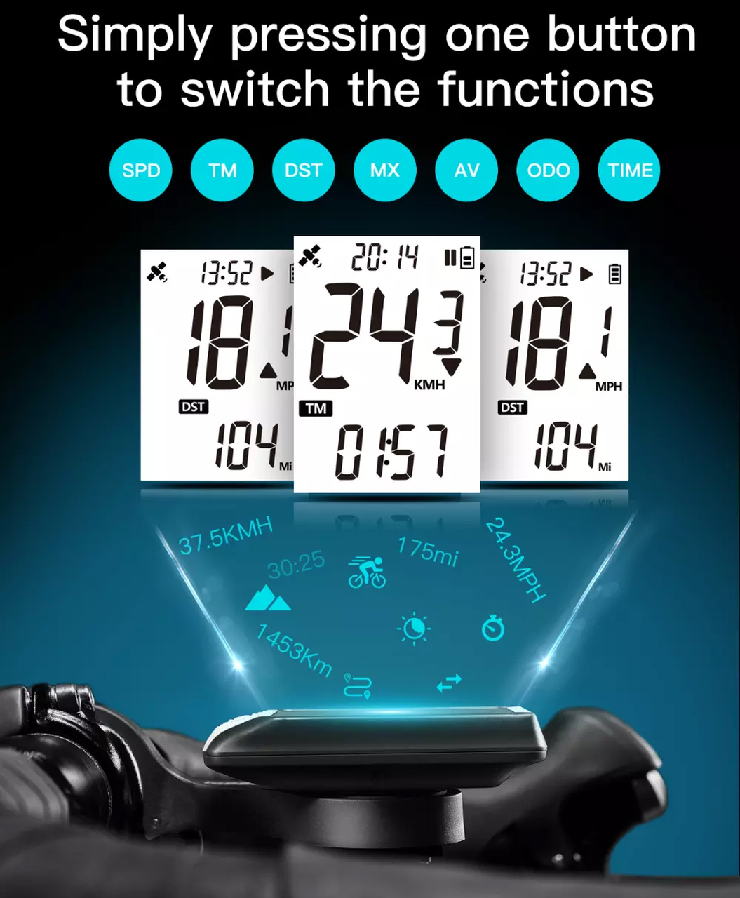 ไมล์ iGPSport iGS130 GPS Cycling Computer