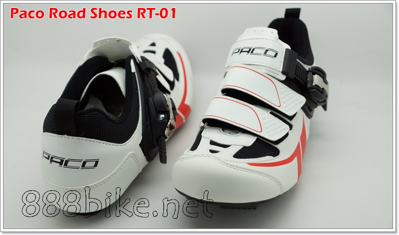 รองเท้าเสือหมอบ PACO Cycling Road Shoes, RT-01 รองเท้าปั่นจักรยานเสือหมอบ มีล็อค