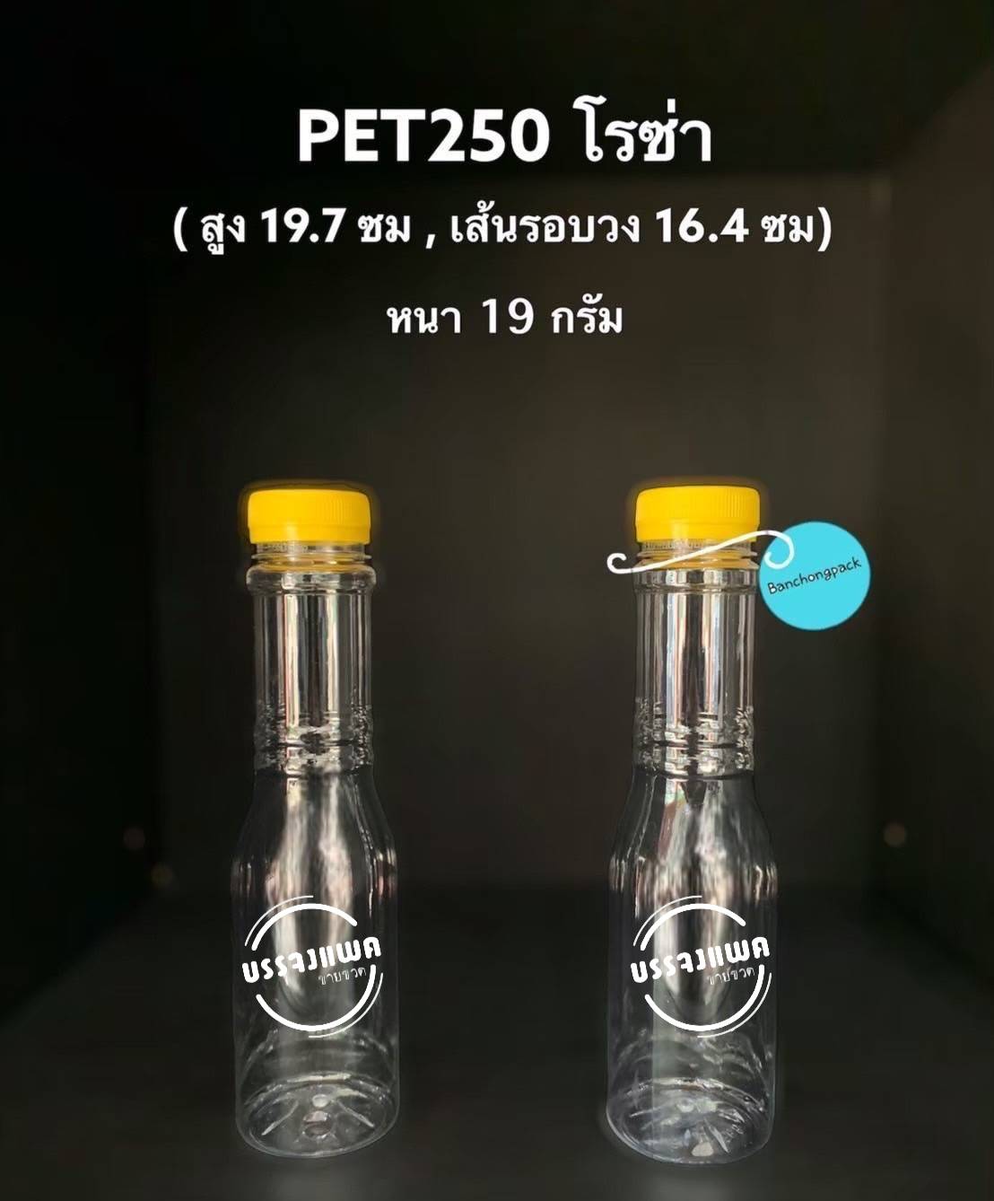 PET โรซ่า 250cc 19 กรัม (ปาก 32 mm)