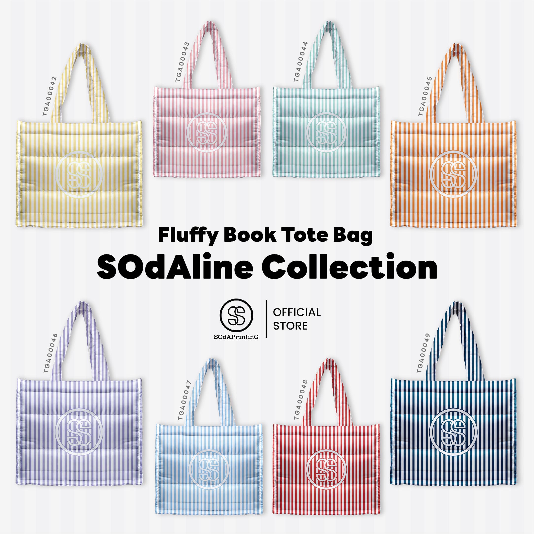 กระเป๋า Fluffy Book Tote Bags SOdAline Collection รหัส TGA00042-TGA00049 #FluffyBookToteBag