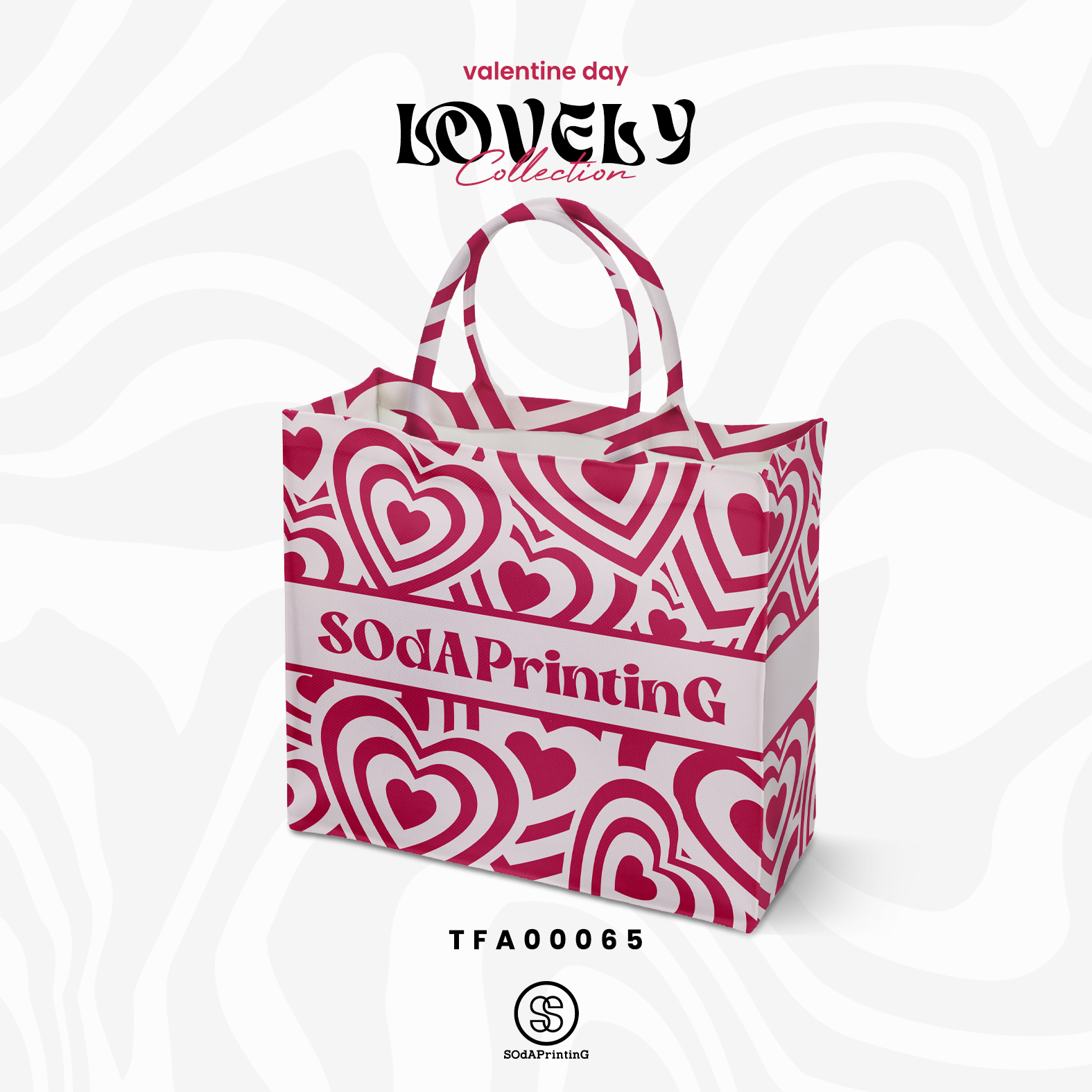กระเป๋า Book Tote Bag Lovely Collection รหัส TFA00065 #SOdAbag #SOdAPrintinG