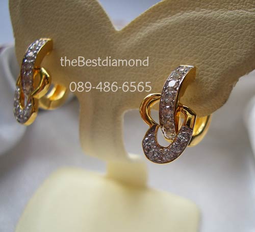 ===BE430+++ต่างหูคล้องรัก+++น่ารัก เก๋ไก๋มากๆ ด้านบนเป็นห่วงแบบเรียบๆ มีหัวใจโปร่งๆ ฝังเพชรครึ่งเดียวเป็นส่วนตุ้งติ้ง ดีไซน์น่ารักมากๆๆๆ