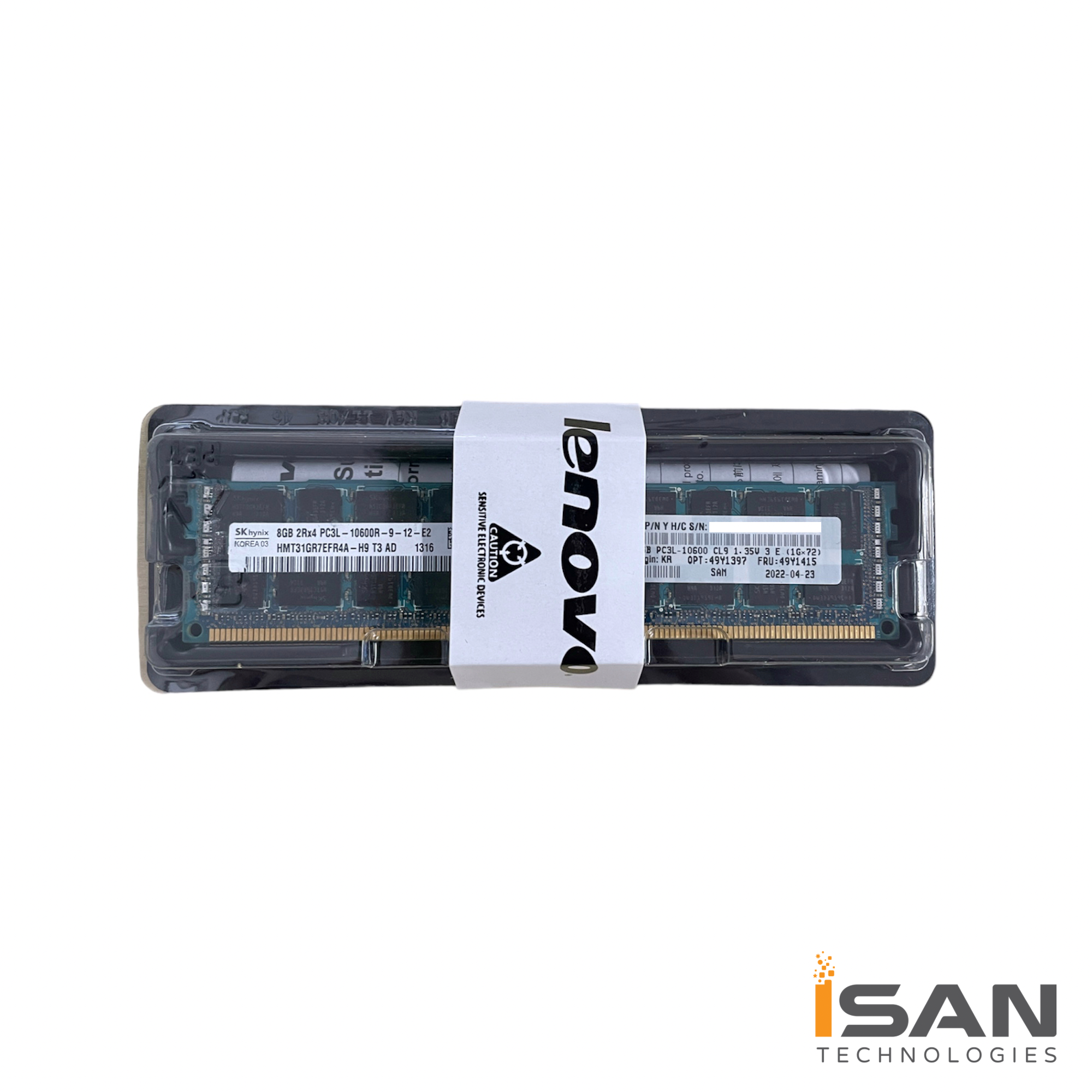 49Y1397, 49Y1415 IBM 8-GB PC3L-10600 ECC SDRAM DIMM