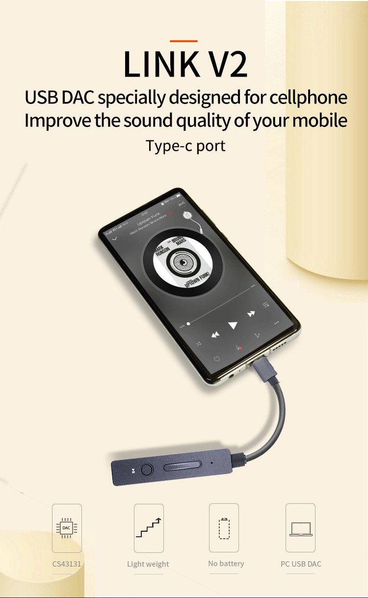 xDuoo LINK V2 DAC/AMP พกพา สำหรับมือถือ, คอมพิวเตอร์ ประกันศูนย์ไทย