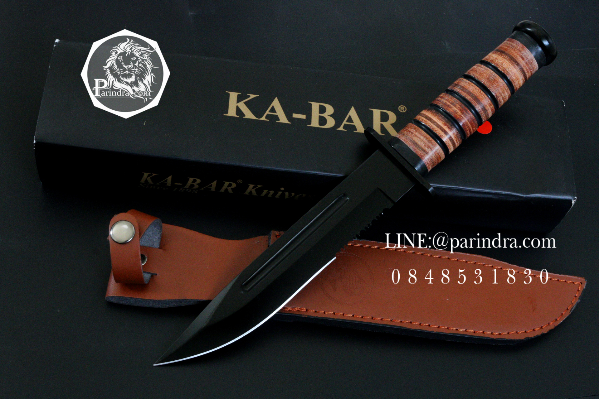 มีดเดินป่าใบตาย KA-BAR ใบตายสีดำ (OEM)
