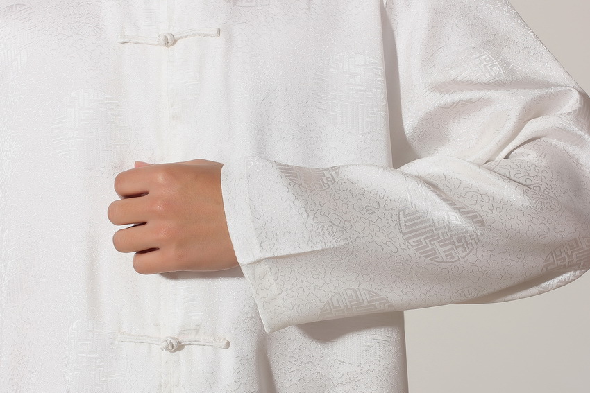 Pre-order ชุดจีน ชาย เสื้อพร้อมกางเกง สีขาว