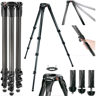 ขาตั้งกล้องวีดีโอ Manfrotto 536 MPRO Carbon Fibre 3-Stage Video Tripod สามท่อน คาบอนไฟเบอร์ เบา MF-0536-00001 ประกันศูนย์ 5 ปี
