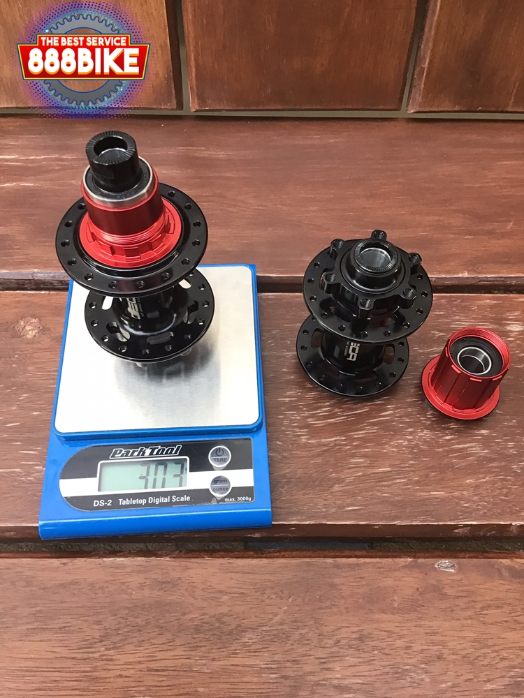 ดุมดิส ดุมเสือภูเขา DECA โม่ Sram + Shimano, ลูกปืน BEARING 32H สีดำ ( ดุมหน้า 15 ดุมหลัง 12 )(ไม่รวมแกนปลด)