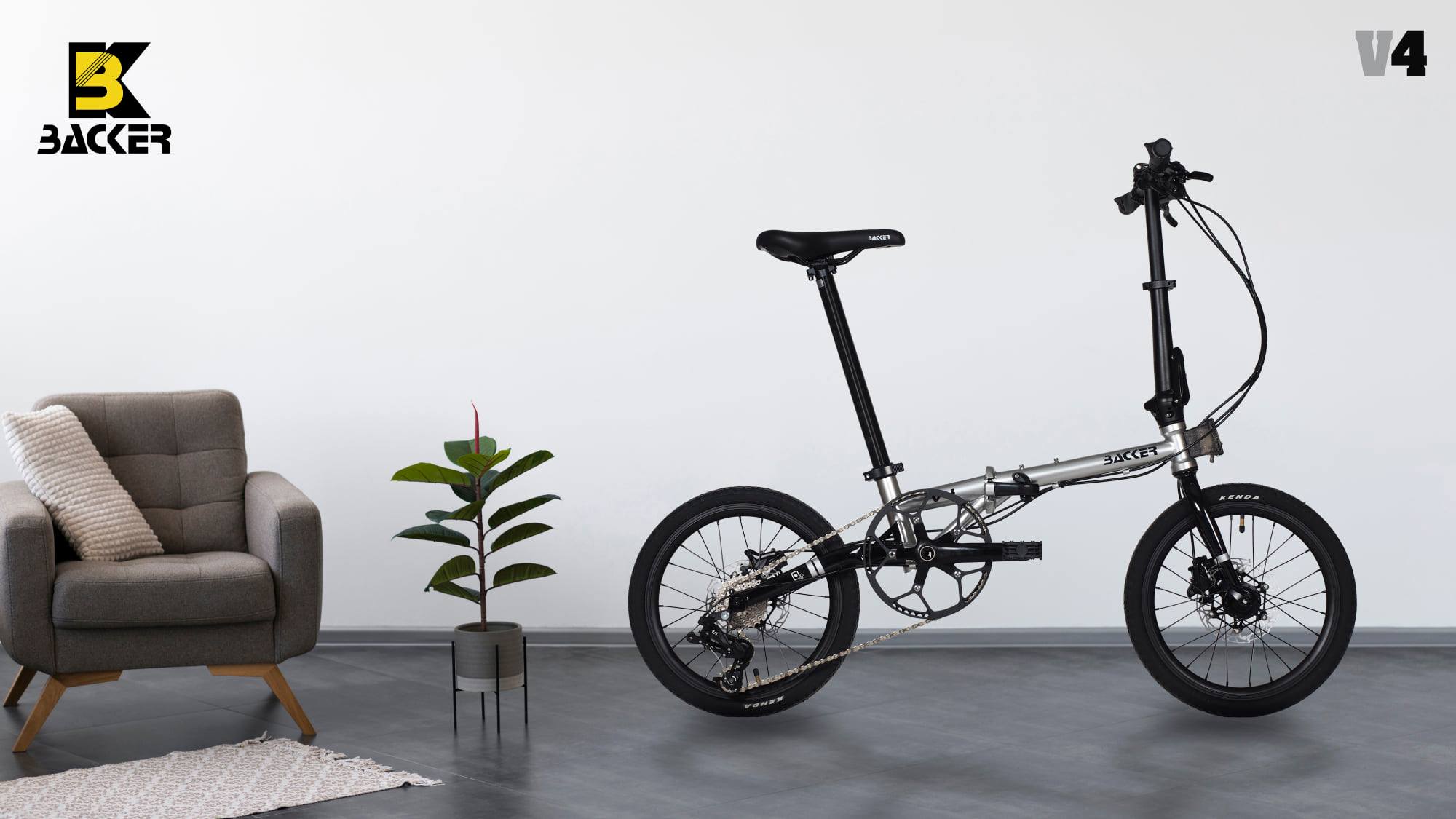 จักรยานพับ BACKER รุ่น V4 10 สปีด เฟรมโครโมลี่ ล้อ 16 นิ้ว (BACKER V4) 2021