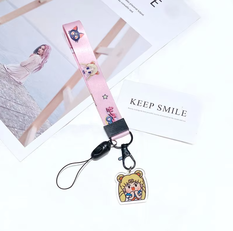 สายคล้องแขนโพลีเอสเตอร์พร้อมตะขอก้ามปู ตัวล็อคสายห้อยบัตร ขนาด 15*2.5 ซม.