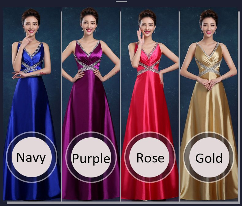 พร้อมเช่า ชุดราตรียาว สายเดี่ยว ปักเลื่อมรูปตัว X หางยาว สีน้ำเงิน