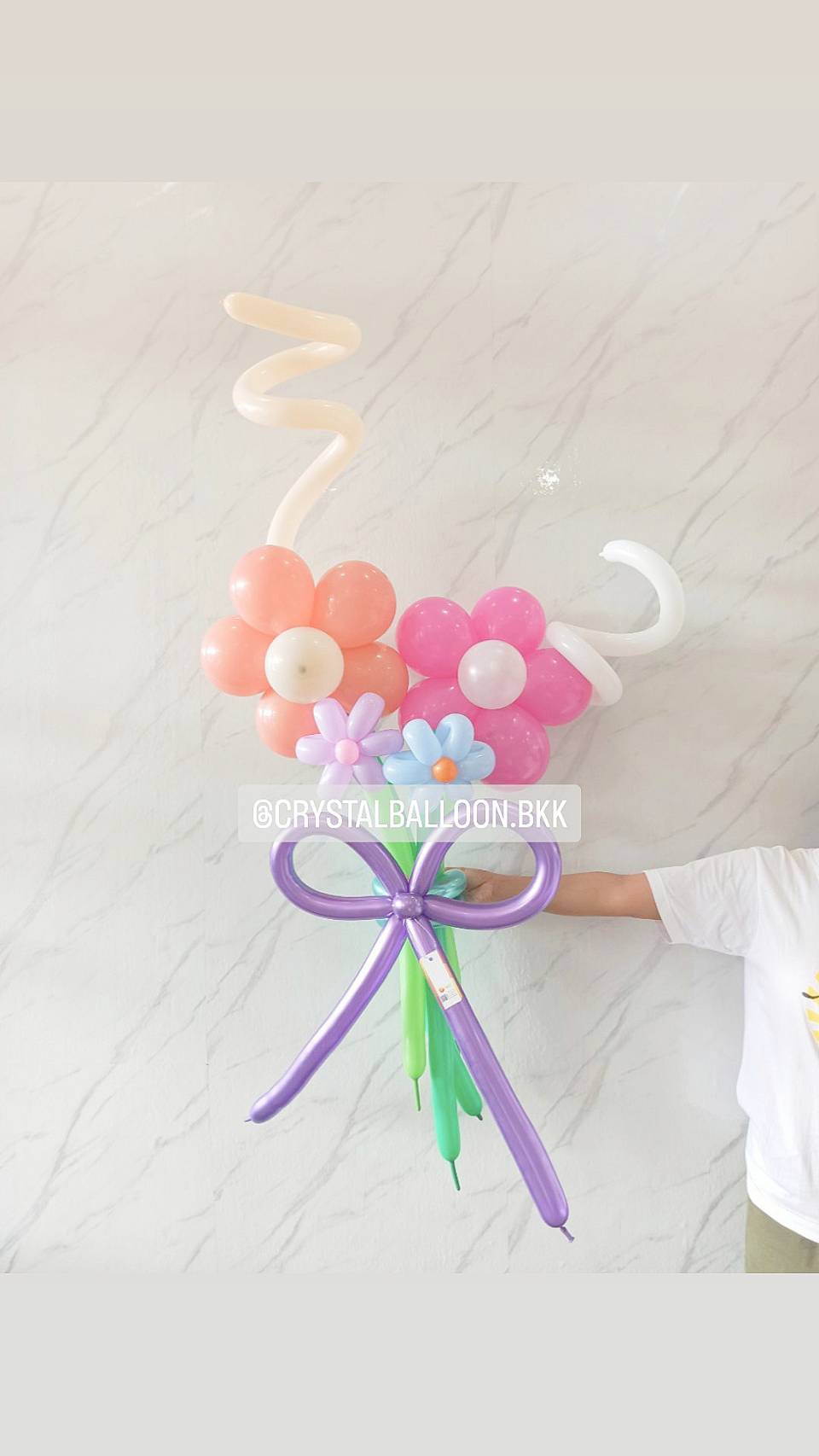 สั่ง ลูกโป่ง Flower Balloon Bouquet น่ารัก น่ารัก สีสัน สดใส 4 ดอก พร้อมตกแต่ง สามารถเปลี่ยนสีได้