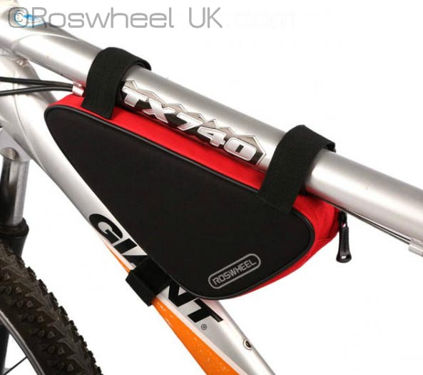 !!!SALE!!!กระเป๋าสามเหลี่ยมคาดเฟรม Roswheel Cycling Bicycle Front Tube Triangle Frame Bag Bike Frame Zip Bag , 12657(มีสีเหลืองเขียวแดง)