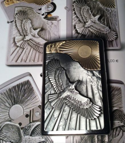 ไฟแช็ค Zippo นกอินทรีย์ บินหาดวงอาทิตย์ "Zippo Eagle Sun Fly #2003192 " แท้นำเข้า 100%
