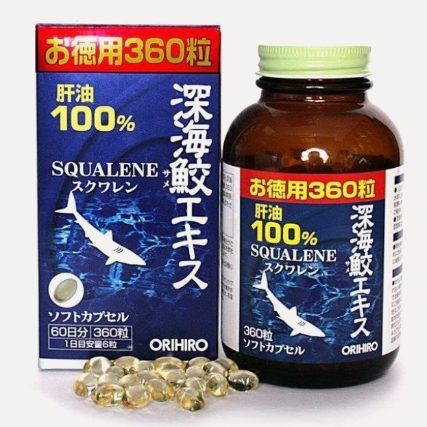 Orihiro Squalene น้ำมันตับปลาฉลามน้ำลึก (360 แคปซูล)