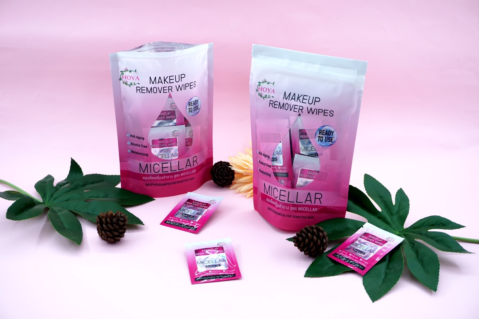 โฮญ่า เมคอัพ รีมูฟเวอร์ ไวพส์ 3 in 1 แผ่นเช็ดเครื่องสำอาง 1แผ่น/ซอง 1 ห่อ 25 ซอง พิเศษ ซื้อ 1 แถม 1