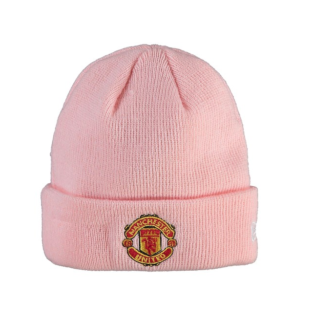หมวกไหมพรมแมนเชสเตอร์ ยูไนเต็ดสำหรับเด็กทารก New Era สีชมพูของแท้ 100%