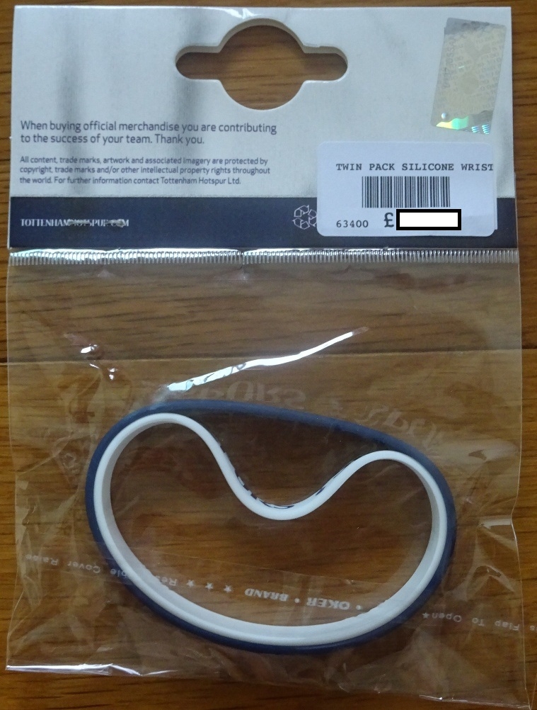 สายรัดข้อมือซิลิโคนฟุตบอล สโมสรท็อตแน่ม ฮ็อทสเปอร์ - SPURS ใหม่ / TOTTENHAM HOTSPUR Football Club Silicone Wristband - SPURS NEW