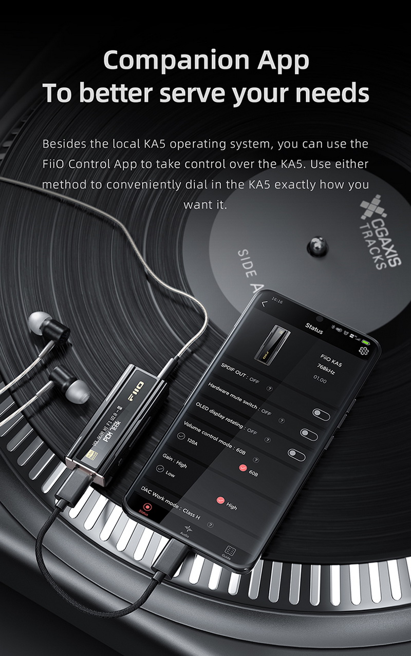 FiiO KA5 DAC/AMP พกพา พร้อมจอแสดงผล OLED ประกันศูนย์ไทย