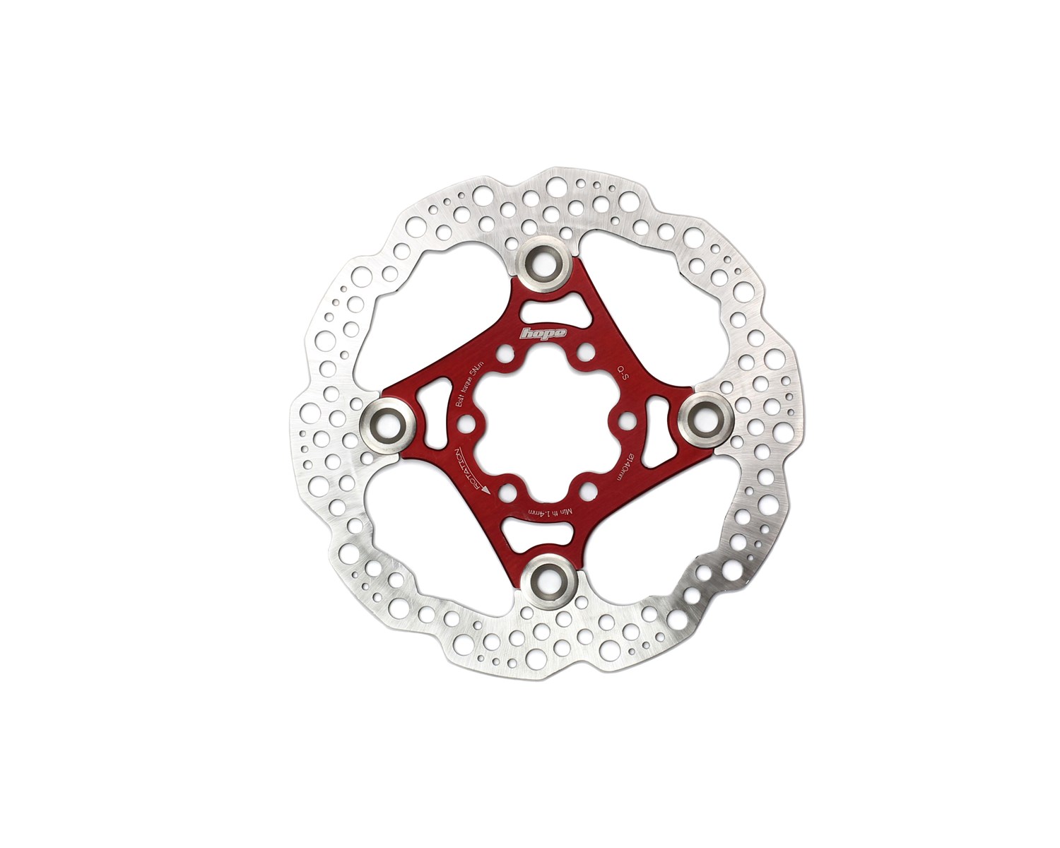 ใบดิสเบรค HOPE DISC ROTORS ,6 รู Laser cut and heat treated, 140MM