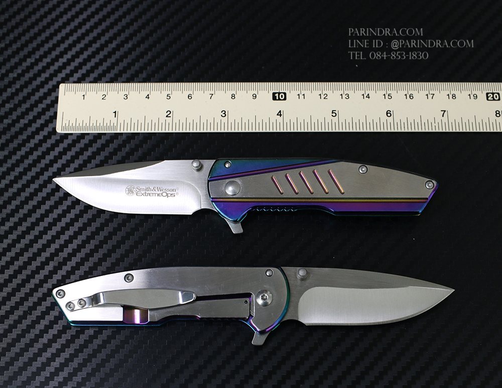 มีดพับ Smith&Wesson Knives ด้ามสีรุ้ง (OEM)