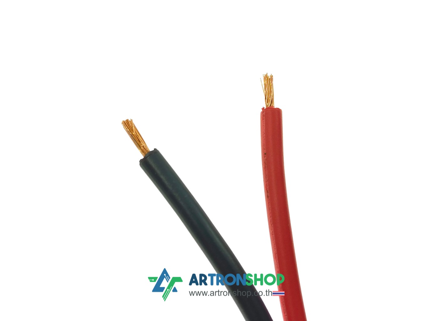 สายไฟคู่ ดำ-แดง 18 AWG / 1.0 SQ.MM. เส้นใหญ่ ไส้เต็ม
