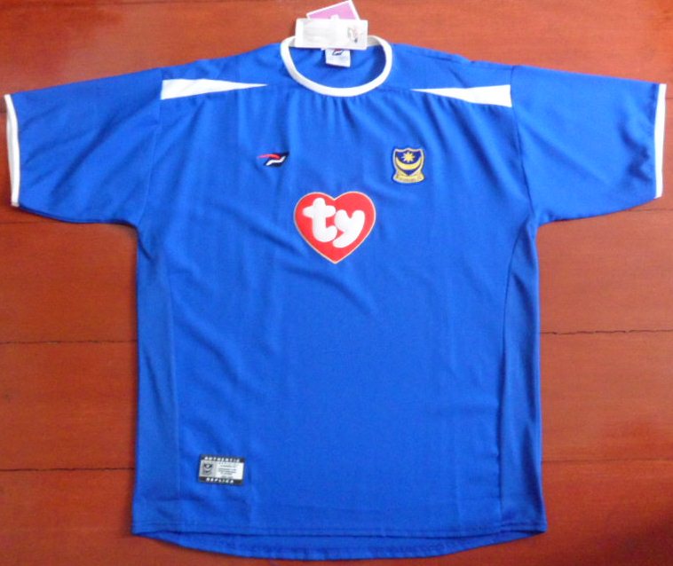 เสื้อฟุตบอล ทีมสโมสรพอร์ทสมัธ ชุดเหย้า 2003/05 ใหม่ M-Size / PORTSMOUTH Football Shirt Home Kit 2003/05 Jersey NEW M-Size