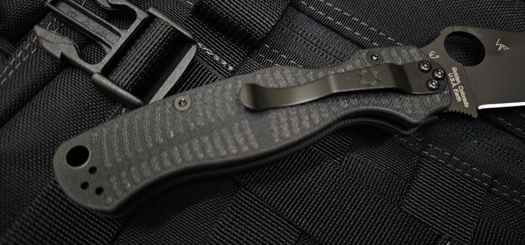 Spyderco Paramilitary 2 MagnaCut Salt Knife Black G-10 Black DLC